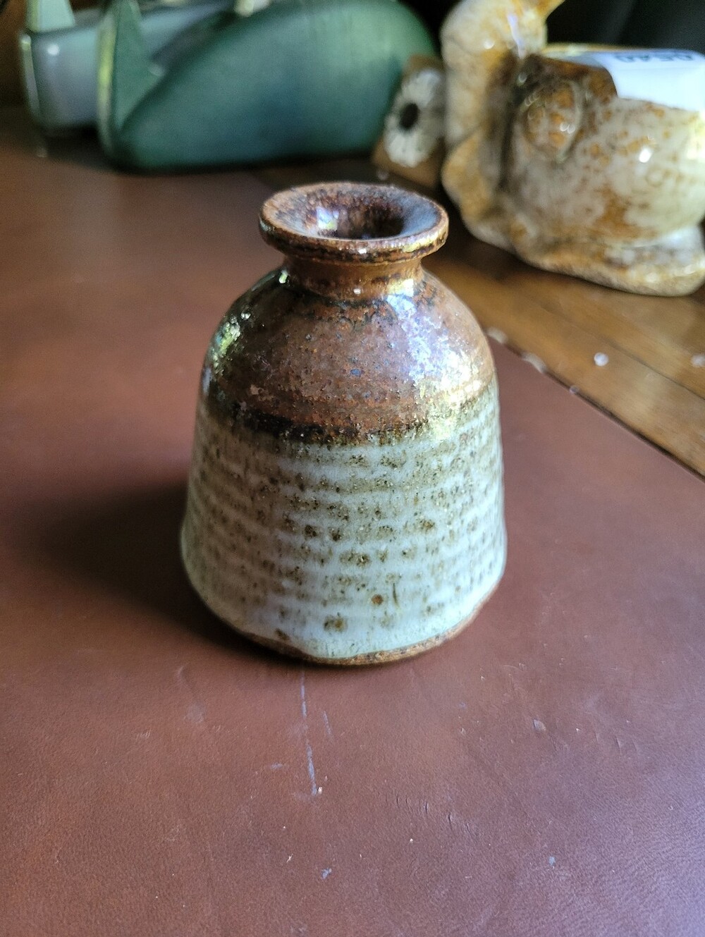 small, hand-thrown stoneware bud vase - Miniature